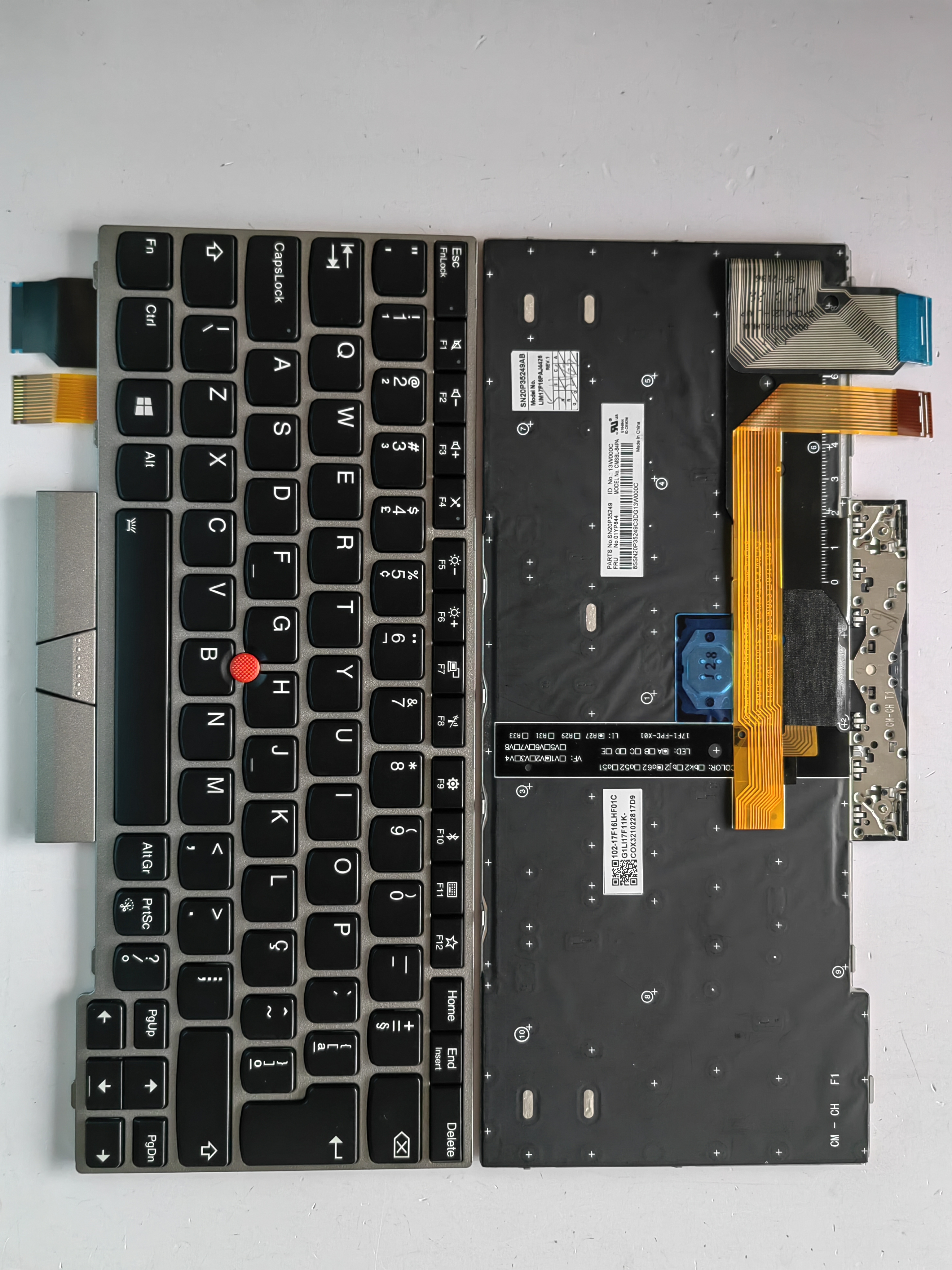 Picture of New Replacement Laptop Keyboard For IBM X280/A285/X390/X395/L13 SILVER FRAME BLACK With Point Backlit BR Layout